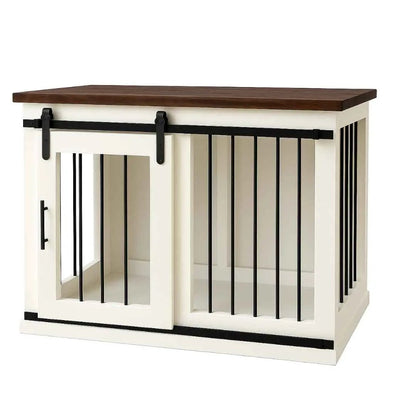 The Studio -Barn Style Arctic Single Wooden Dog Crate with Bars image 5