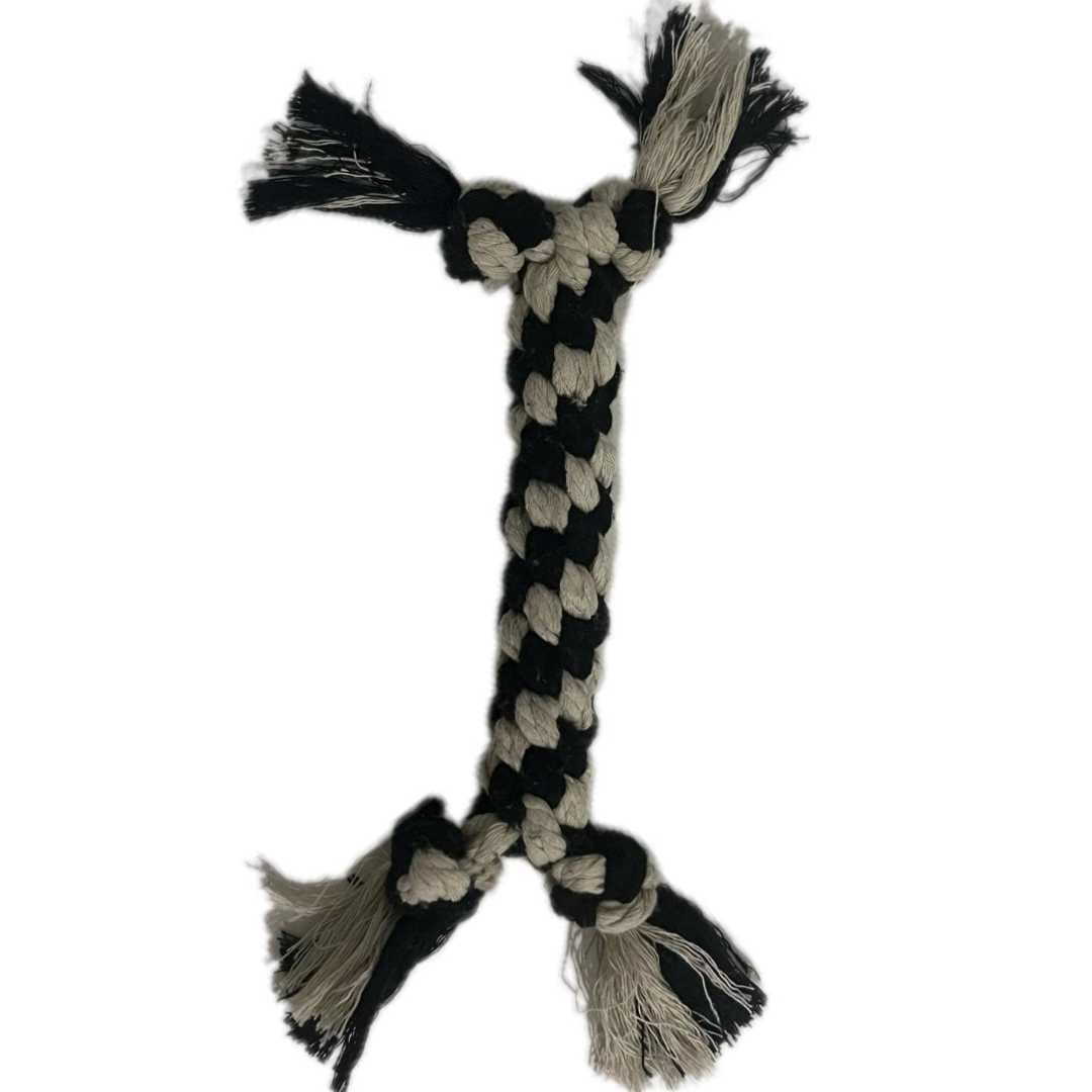 Luxe Macramé Chew Dog Bone (Large) image 2